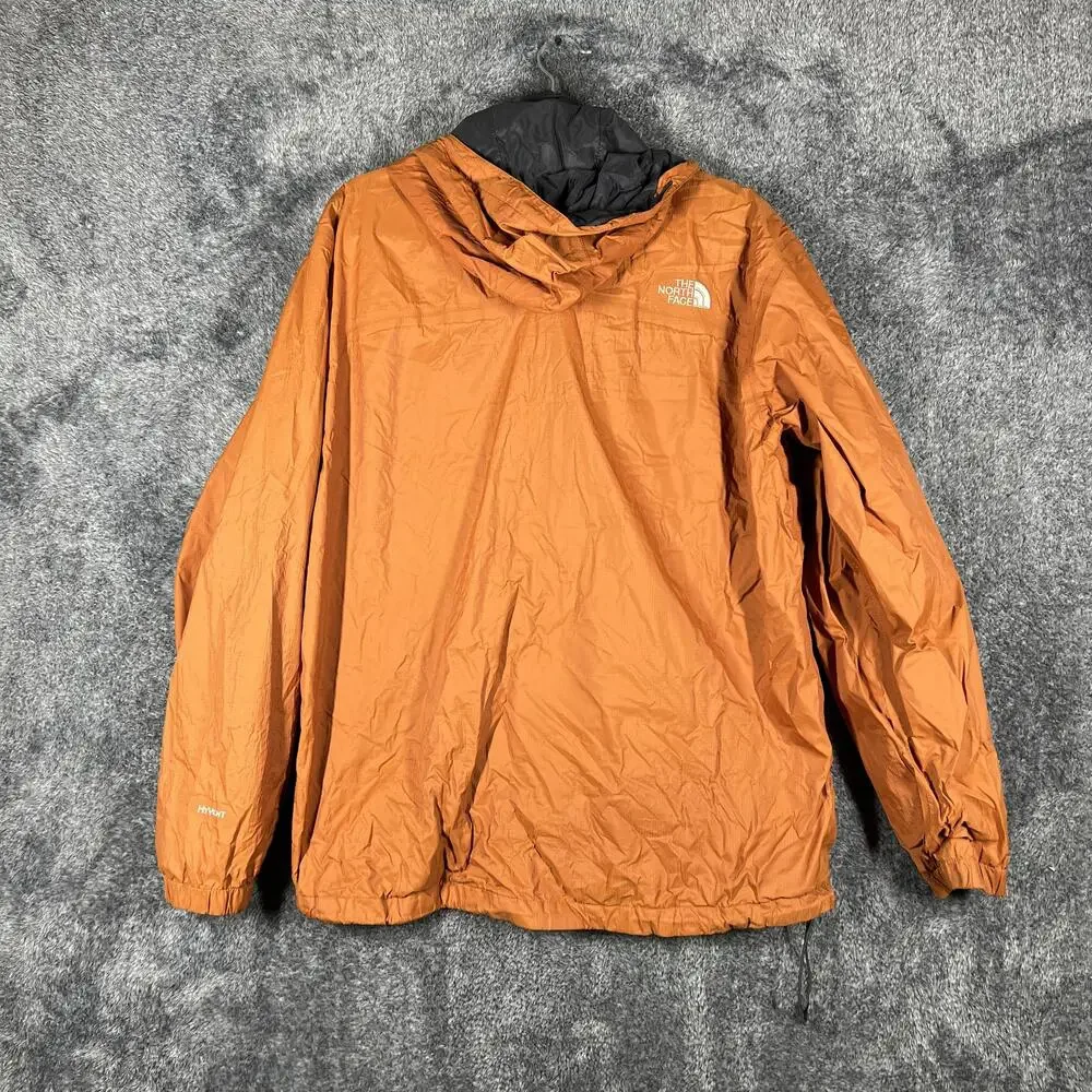 The North Face Jacket Mens L Orange HyVent Hooded Windbreaker Lightweight